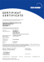 
Certificate for Failsafe I/O module - SK TU4-PROFIsafe - Certifikát TÜV NORD pro bezpečnostní modul SK TU4-PROFIsafe
