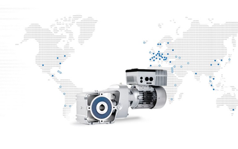 NORD gear units on a world map