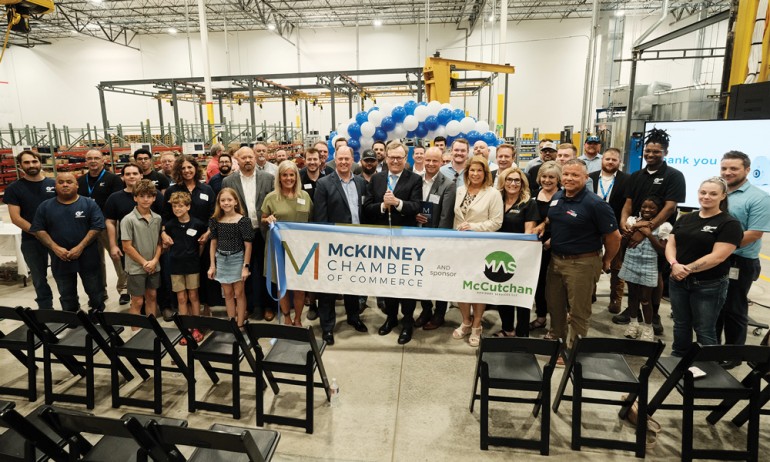: Employees and their families, local dignitaries, customers, and NORD global management were some of the many guests who attended the McKinney ribbon cutting.